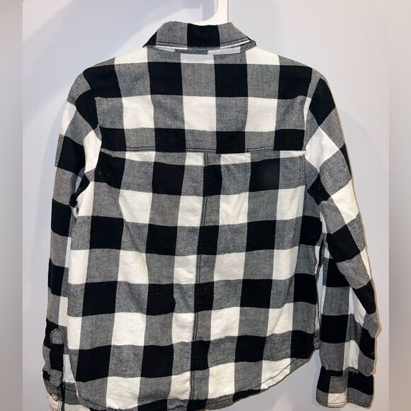 Black and white plaid shirt Girl or boy 6/6X - Picture 3 of 3